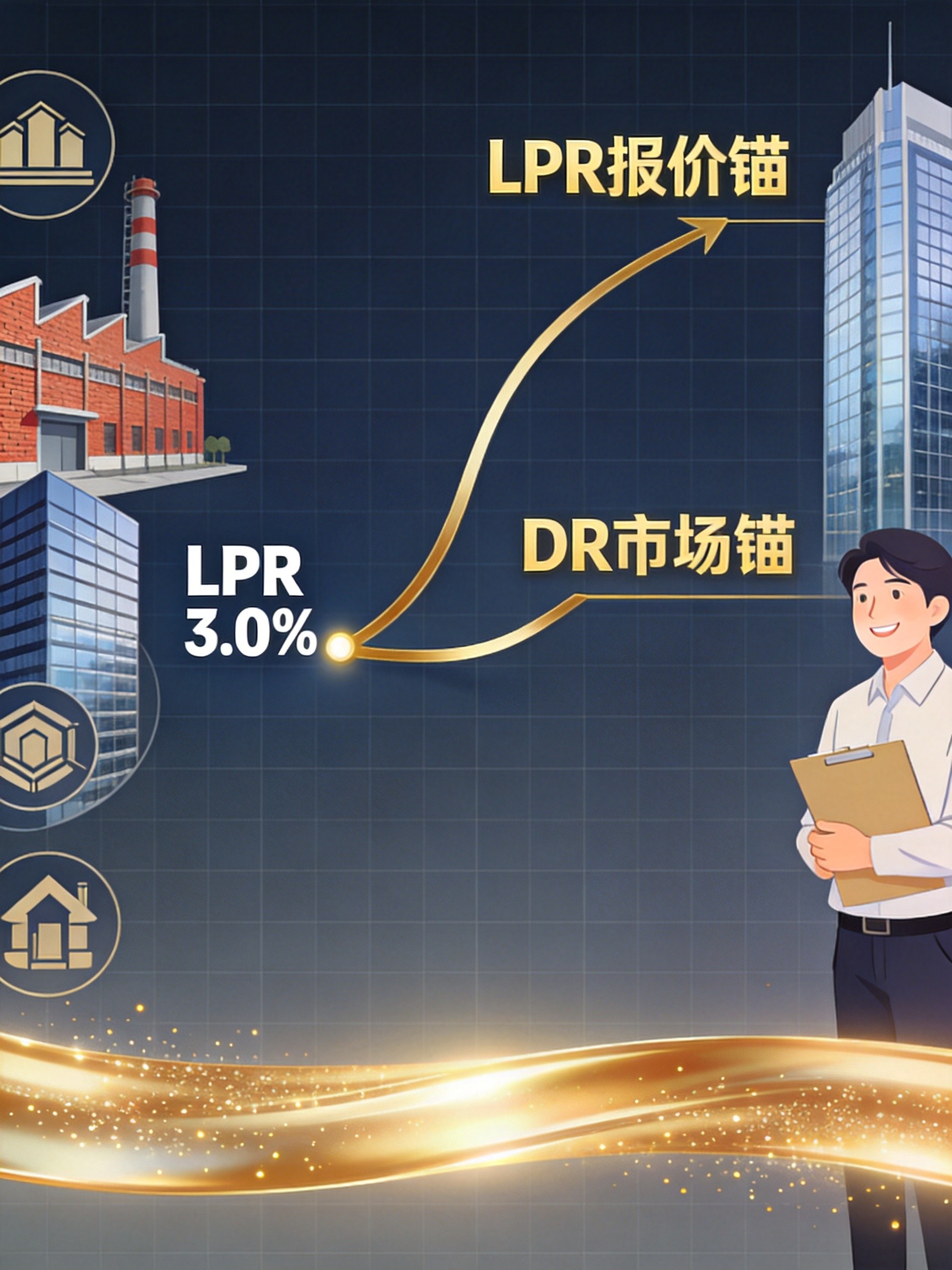 LPR到DR双轨贷款定价路径示意